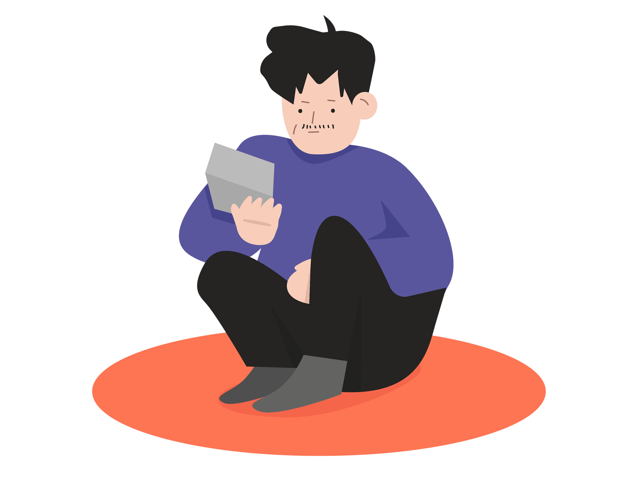 돈이 없는 사람 일러스트 이미지