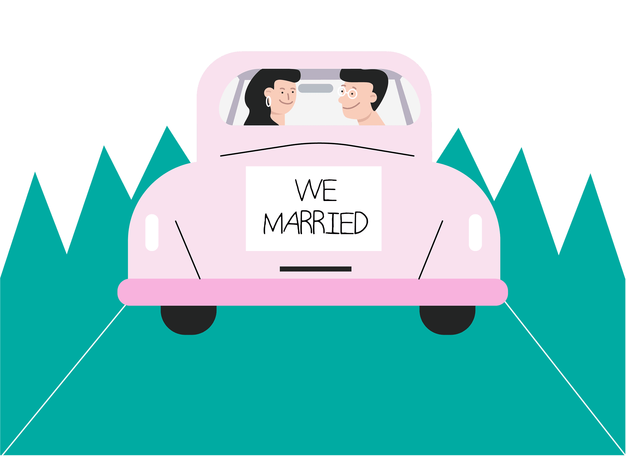 웨딩카 커플 이미지