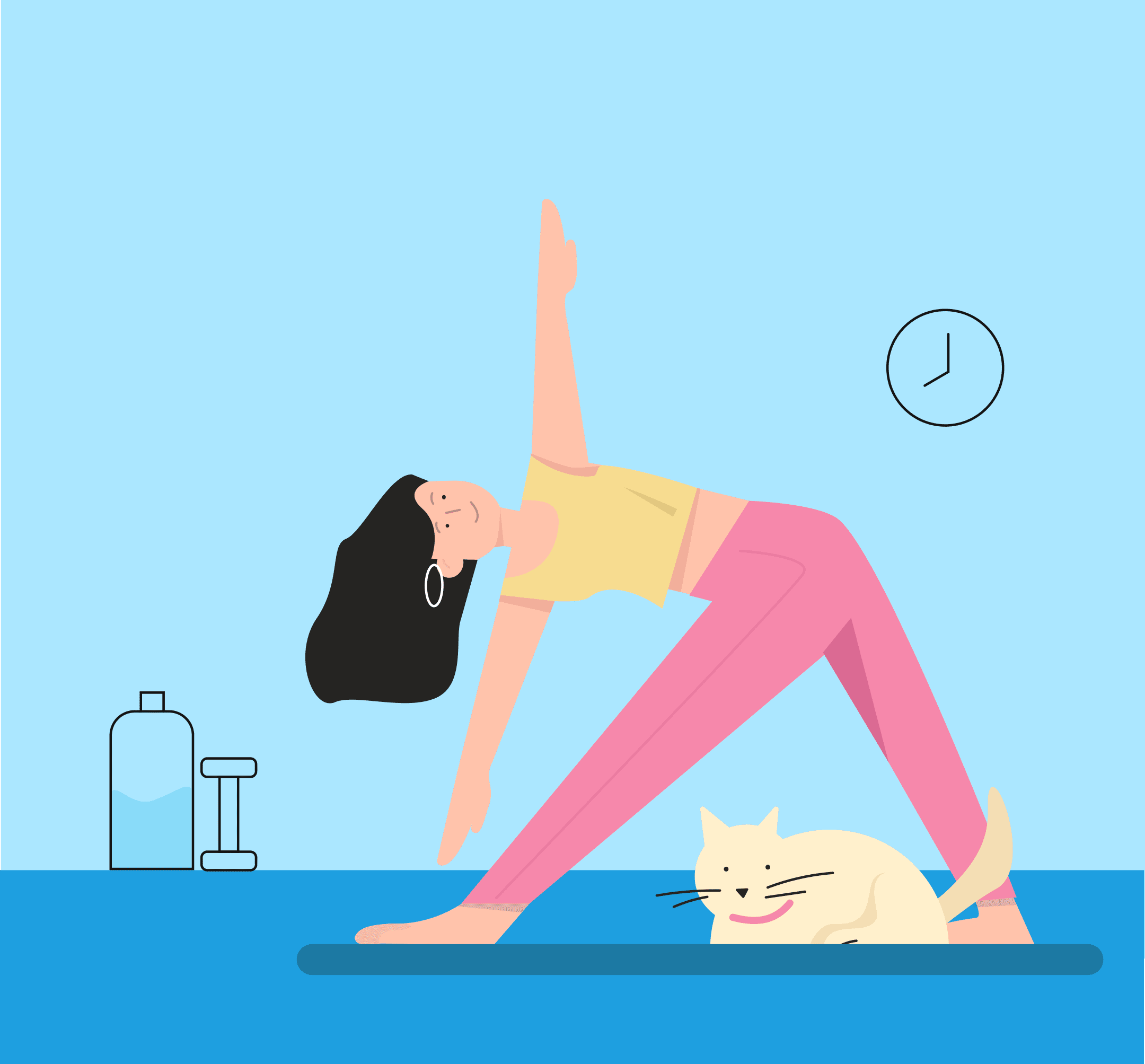 운동하는 사람 일러스트 이미지