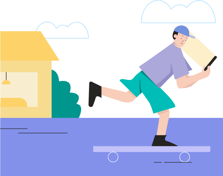 보드 타는 사람 일러스트 이미지